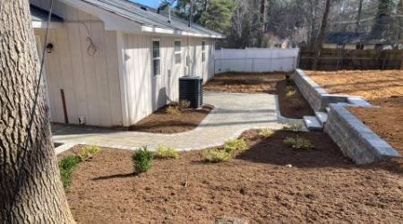 retaining wall installation